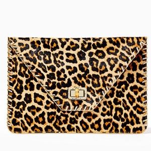 NWT Lilly Pulitzer Celina Leopard Print Clutch